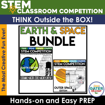 Preview of STEM Activities and Challenges Bundle | Earth Day and Outer Space