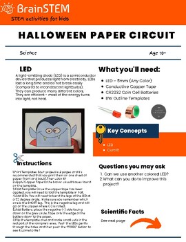 Preview of STEM Activity : Halloween paper circuit