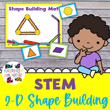 Preview of STEM Activity - 2-D Shape Building for Kindergarten Geometry Math Center