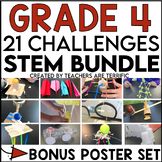 STEM Challenges for 4th Grade - 21 Activities & Poster Set