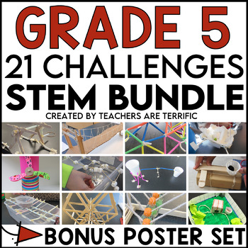 Preview of STEM Challenges for 5th Grade - 21 Problem-Solving Activities Upper Elementary