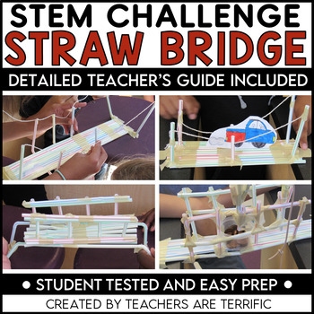 STEM Activity Easy Bridges with Straws Challenge #sliceofparadise