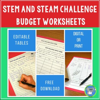 Preview of STEM Activity Editable Student Budget Worksheet | Freebie