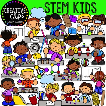 Preview of STEM Activity Kids {Creative Clips Clipart}