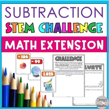 Preview of STEM Activity Math Subtraction w/ Regrouping | Math PBL | Math Extension