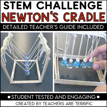 Preview of STEM Challenge Newton’s Cradle – 3rd Law of Motion Project-Based Activity