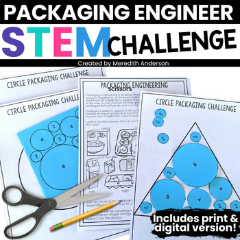Preview of STEM Activity Pi Day ➡️ Packaging Engineer Career Exploration Math Challenge ⭕
