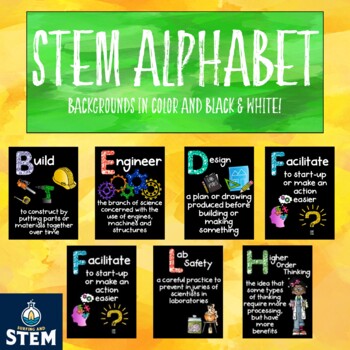 Preview of STEM Alphabet Classroom Poster Decoration