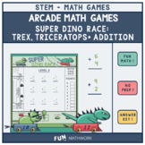 STEM Arcade Math Game - Dino Race T-Rex Addition Activity 
