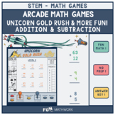 STEM Arcade Math Game - Unicorn Gold Rush & More Fun (Addi