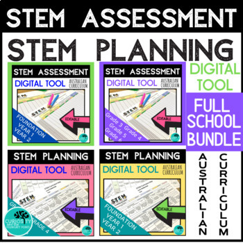 Preview of STEM Assessment and Planning Tools - Whole School EDITABLE