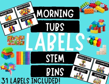Preview of STEM BIN LABELS / MORNING TUB LABELS / SOFT START LABELS / MORNING BIN LABELS