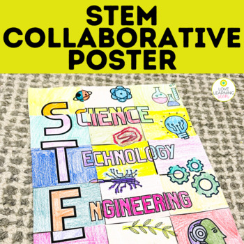 Preview of STEM Back to School Collaborative Poster First Day Activity Back to School