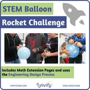 Preview of STEM Balloon Rocket Design Challenge (Engineering Design Process)