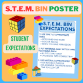 STEM Bin Expectations Poster - S.T.E.M. Bin Poster - Stude
