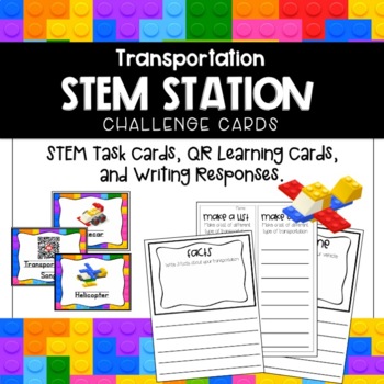 Preview of STEM Station:  Lego-Transportation Task Cards