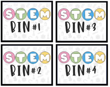 Preview of STEM Bin Labels *editable*
