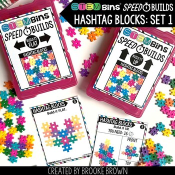 Preview of STEM Bins® Hashtag Blocks Speed Builds: SET 1 - STEM Activities