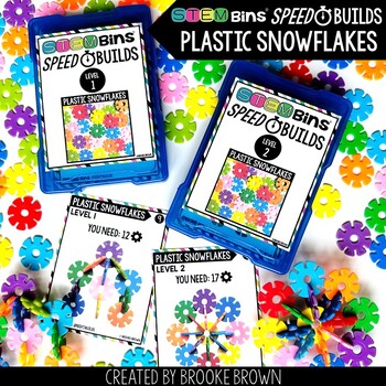 Preview of STEM Bins® Plastic Snowflakes / Brainflakes Speed Builds: STEM Activities SET 1 