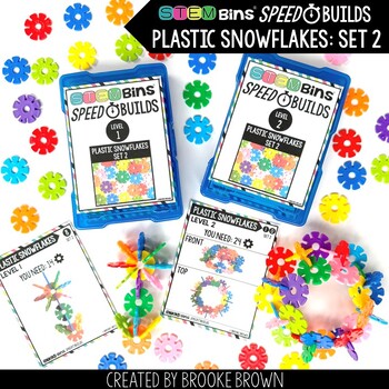 Preview of STEM Bins® Plastic Snowflakes / Brainflakes Speed Builds: STEM Activities SET 2