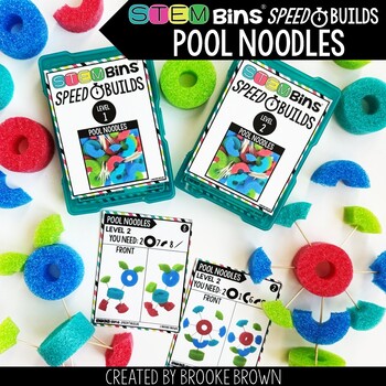 Preview of STEM Bins® Pool Noodle Speed Builds: End of the Year and Summer STEM Activities