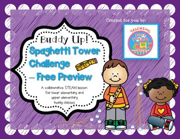 Preview of STEM Buddy Challenge: Buddy Up! Spaghetti Tower Challenge Free Preview