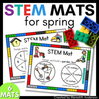 Preview of STEM Building Activities for Building Bricks like LEGO® Spring Themed