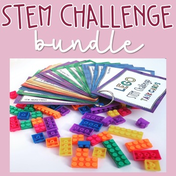 Preview of STEM Building Challenge Task Cards BUNDLE
