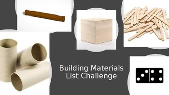 Preview of STEM Building Materials List Challenge