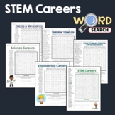 STEM CAREERS EXPLORATION, JOBS Word Search Puzzle Activity