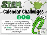 STEM Calendar Challenges for May - Engineering Challenges 