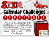 STEM Calendar Challenges for September - Engineering Chall