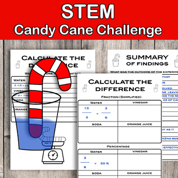 Preview of STEM Candy Cane Challenge | Christmas STEM Activity | Winter Activity