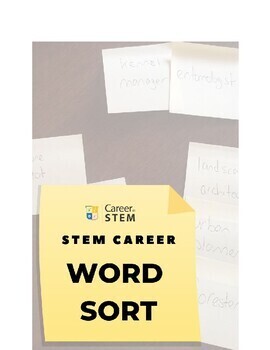 Preview of STEM Career Word Sort Activity