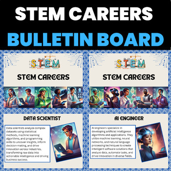 Preview of STEM Careers Exploration Bulletin Board | STEM Technology and Science Careers