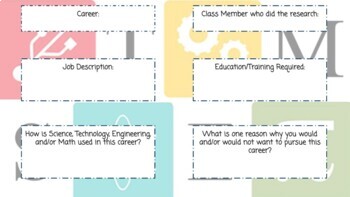 Preview of STEM Careers Research - Student Summary