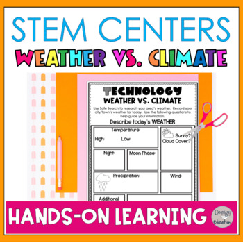 Preview of STEM Centers Weather and Climate | STEM Stations Science Concepts