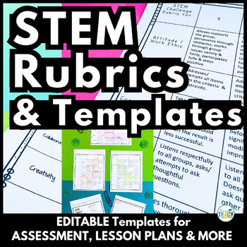 Preview of STEM Challenge Activities Assessment Rubrics | STEM Lesson Plan Templates
