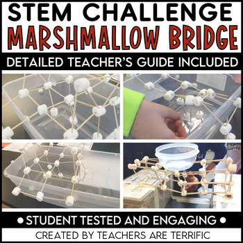 Preview of STEM Marshmallow Bridge Challenge Project-Based Learning Activity