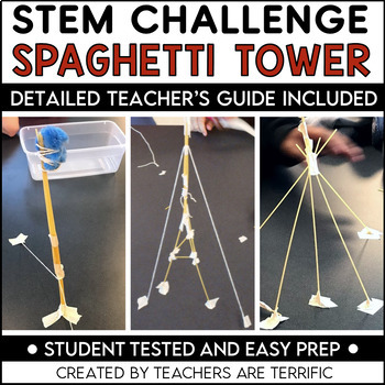 Preview of STEM Spaghetti Tower Challenge Problem-Solving Project