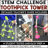 STEM Toothpick Tower Challenge Easy Prep Problem-Solving A