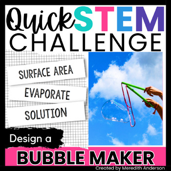 Preview of Outdoor STEM Activity Challenge ☀️ Bubble Wand End of Year 