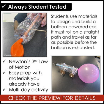 This is my balloon rocket car. The chassis is made out of a water bottle. I  chose the water bottle because it's a cylinder. Therefore…