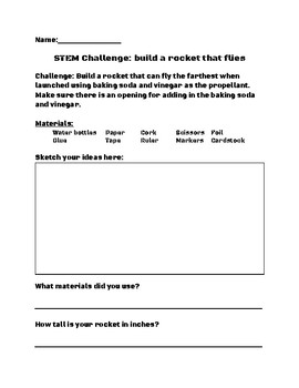 Preview of STEM Challenge: Build a Rocket