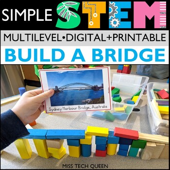 Preview of STEM Challenge Building Bridges Around the World STEAM Iggy Peck Architect Easy