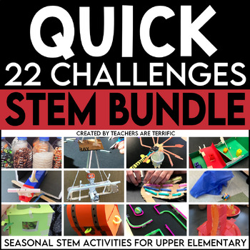 Preview of STEM Quick Challenges Easy Prep BUNDLE - 22 Problem-Solving Activities