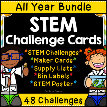 Preview of STEM Challenges for the ENTIRE YEAR - Complete 12 Month Bundle