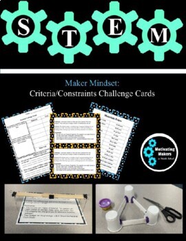 Preview of STEM Challenge Cards (Editable)