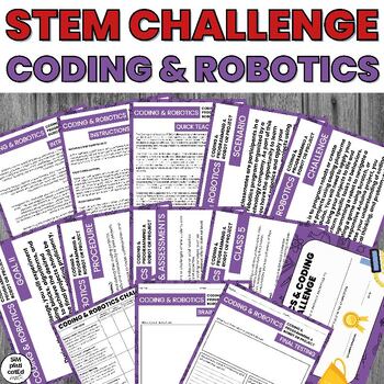 Preview of STEM Challenge | Coding and Robotics | STEM Activity | Middle School