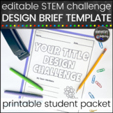 STEM Challenge Editable Design Brief Template